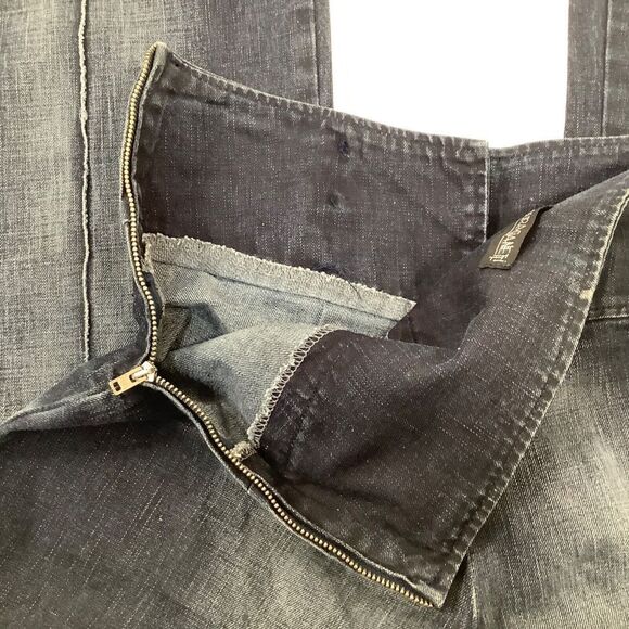 Womens Laura Ganetti Italy Jeans Stretch Pants  Size 38 Denim Flared Zip Buttons - Picture 5 of 6